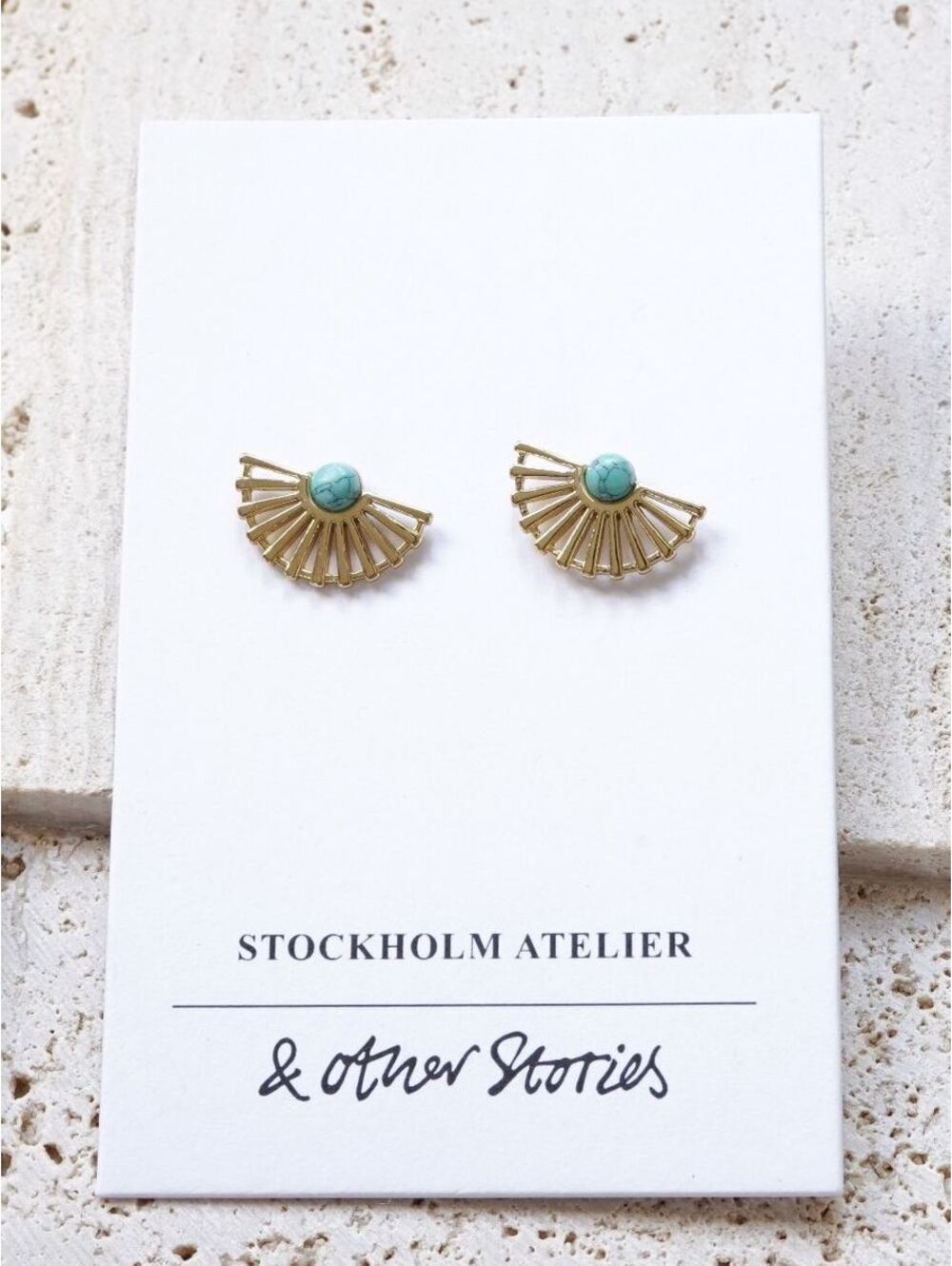 & Other Stories Sun Fan Stud Earrings